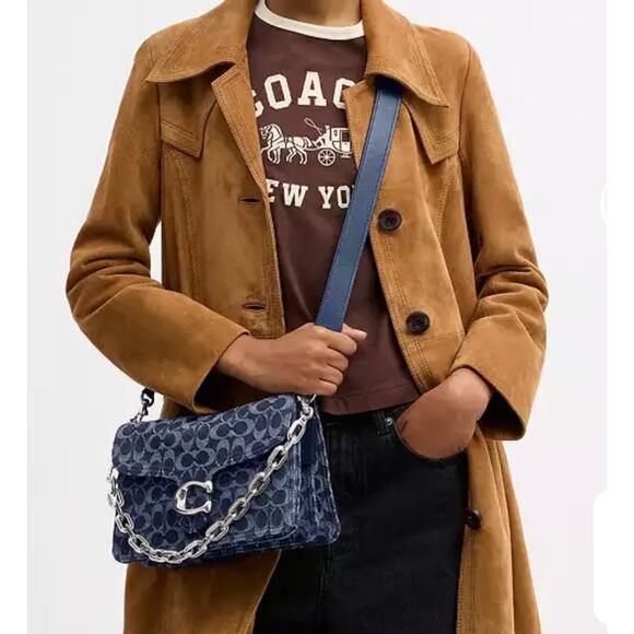 Coach Tabby Sugnature Denim 15 NWT - Picture 4 of 8